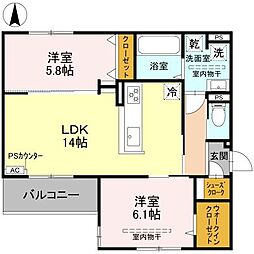 間取図画像 2LDK