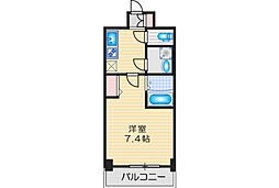 S-RESIDENCE千里丘 12階1Kの間取り