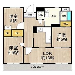 マンション・フオルツーナ 3LDKの間取図画像