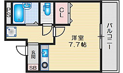 アーバンハイツ城北 ワンルームの間取図画像