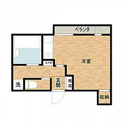 シャトーノール 1Kの間取図画像