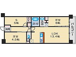 エスリード箕面船場阪大前 2SLDKの間取図画像