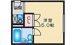 ドゥエル高槻 ワンルームの間取図画像