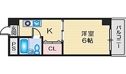 ハッピーハイツ 1Kの間取図画像