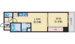 D'TOWER芥川 1LDKの間取図画像
