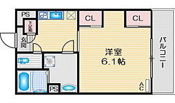 リブリ・末広 1Kの間取図画像