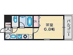 ソレイユ東奈良 1Kの間取図画像