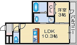 ワンモア・オッツ 1LDKの間取図画像