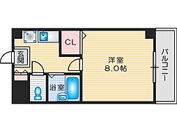ピュア大畑 1Kの間取図画像