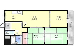 藤マンション 3LDKの間取図画像