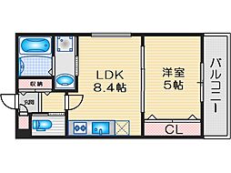 ティアラ豊川 1LDKの間取図画像