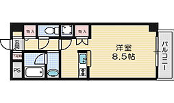 アビンジャーコート ワンルームの間取図画像