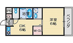 ハイツD&K 1DKの間取図画像