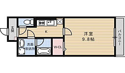 カンナビーノ 1Kの間取図画像