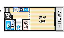 光栄ハイツ 1Kの間取図画像