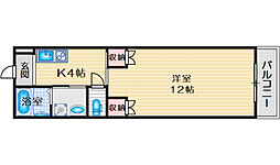 リルコモン城西 1DKの間取図画像