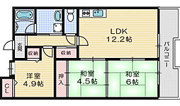 ボン・メゾンフタバ 3LDKの間取図画像