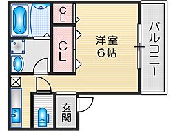 ダイトウハイツ ワンルームの間取図画像