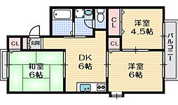 エル・ミズオ 3DKの間取図画像