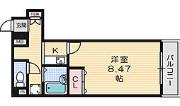 アクティス・センリ 1Kの間取図画像