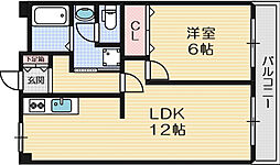 パークハイツミシマ 1LDKの間取図画像