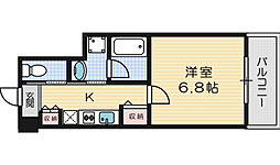 エスト茨木 1Kの間取図画像