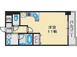 グランエスポワール ワンルームの間取図画像