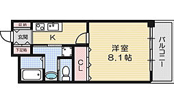 クレール南茨木 1Kの間取図画像