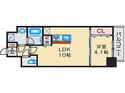 サンセール双葉町 1LDKの間取図画像