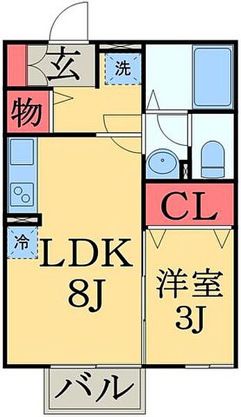 千葉県千葉市若葉区小倉町(賃貸アパート1LDK・2階・29.25㎡)の写真 その2