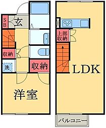 ＬＮ花鳥風月 1階1LDKの間取り