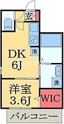 グランディール 1DKの間取図画像