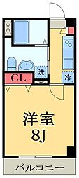 マンション 1Kの間取図画像