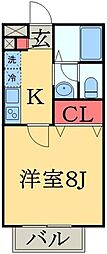 エスパシオ 1Kの間取図画像