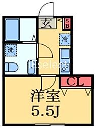Casa Blanca 1Kの間取図画像