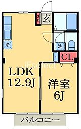 Princess 1LDKの間取図画像