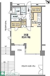 東急田園都市線 池尻大橋駅 徒歩10分の賃貸アパート 1階1Kの間取り