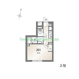 東急田園都市線 駒沢大学駅 徒歩8分の賃貸マンション 1階1Kの間取り