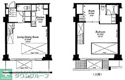 JR総武線 千駄ケ谷駅 徒歩5分の賃貸マンション 1階1SLDKの間取り