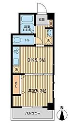 JR山手線 渋谷駅 徒歩8分の賃貸マンション 3階1DKの間取り