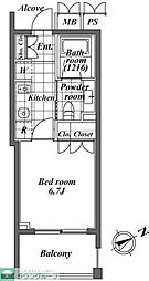 東京メトロ日比谷線 恵比寿駅 徒歩3分の賃貸マンション 3階ワンルームの間取り