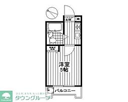 東急田園都市線 三軒茶屋駅 徒歩3分の賃貸マンション 4階ワンルームの間取り