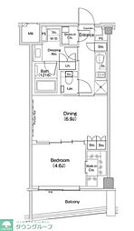 京王井の頭線 神泉駅 徒歩6分の賃貸マンション 7階1DKの間取り