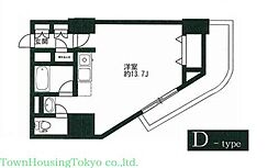 HF駒沢公園レジデンスTOWER ワンルームの間取図画像