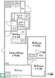 ASMACI  MAISON両国II 2LDKの間取図画像