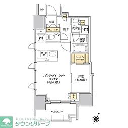 グレーシアフィット三軒茶屋 1LDKの間取図画像