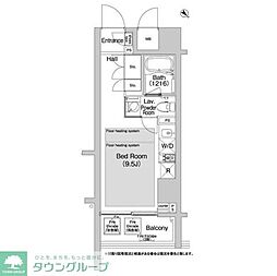 BPRレジデンス渋谷 ワンルームの間取図画像