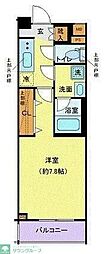 クレヴィスタ三軒茶屋 1Kの間取図画像