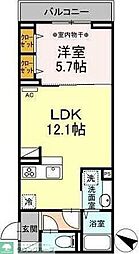 セレスティア北烏山 1LDKの間取図画像