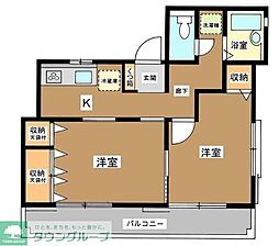 メゾンN 2Kの間取図画像